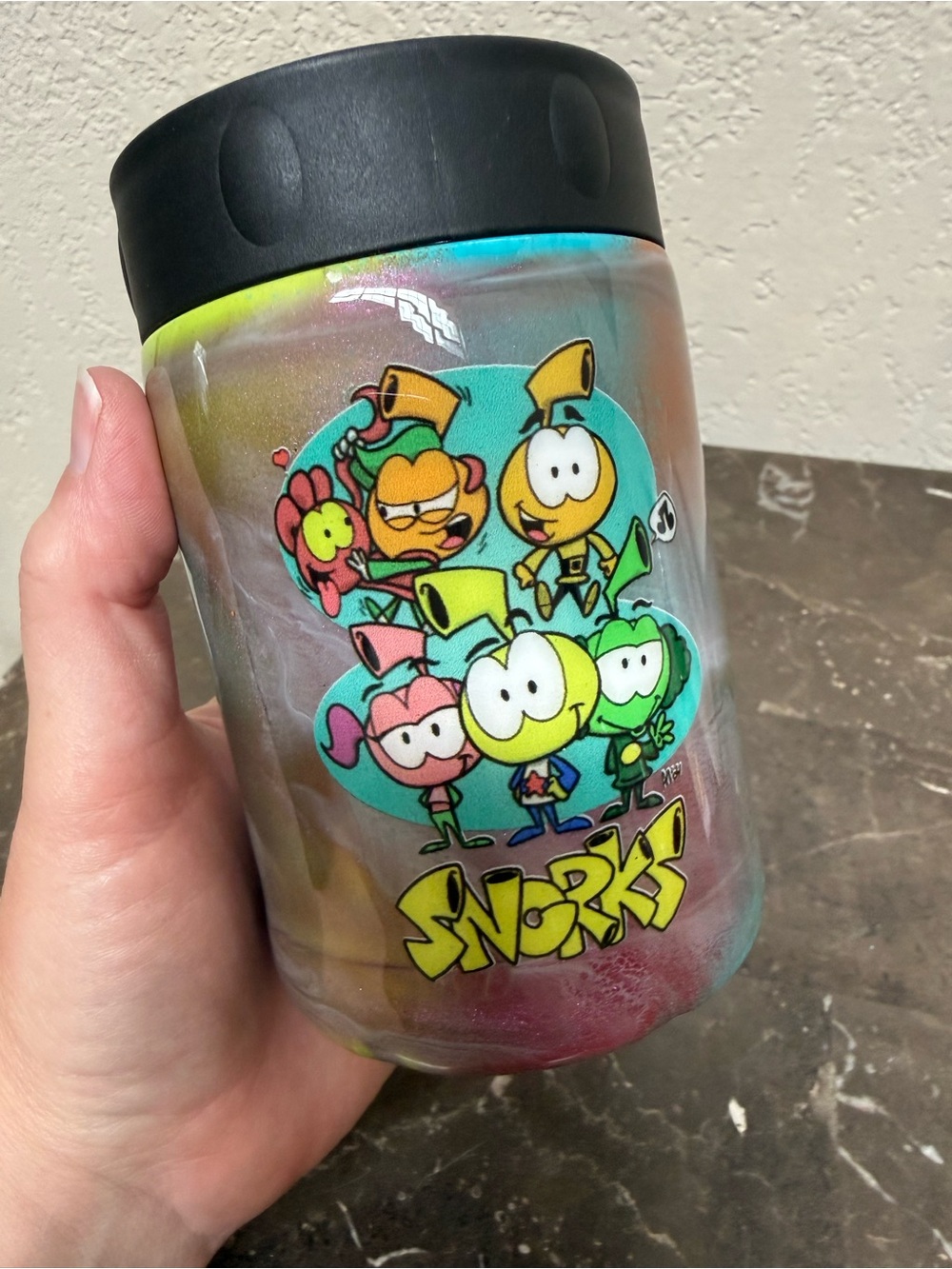80s Classic Cartoon Series Snorks Standard 12 oz Can Cooler Handmade